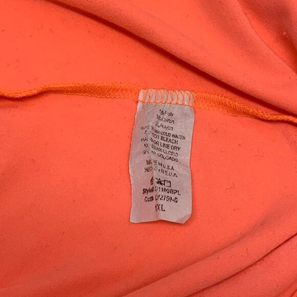 Rae Mode Plus Size 1XL Tank Dress Stretch Swing Sleeveless Neon Orange Womens - Picture 5 of 8